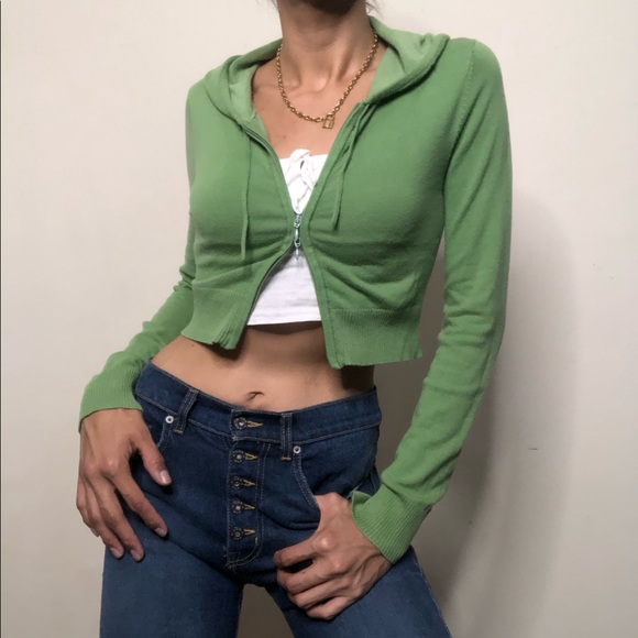 Brandy Melville Sweaters - Brandy Melville crystal hoodie vintage lookalike